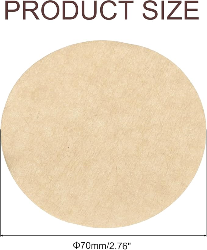 uxcell 600Pcs Coffee Filters, 70mm Disposable Round Paper Filter Natural for Home Office Use and Drip Coffee Maker