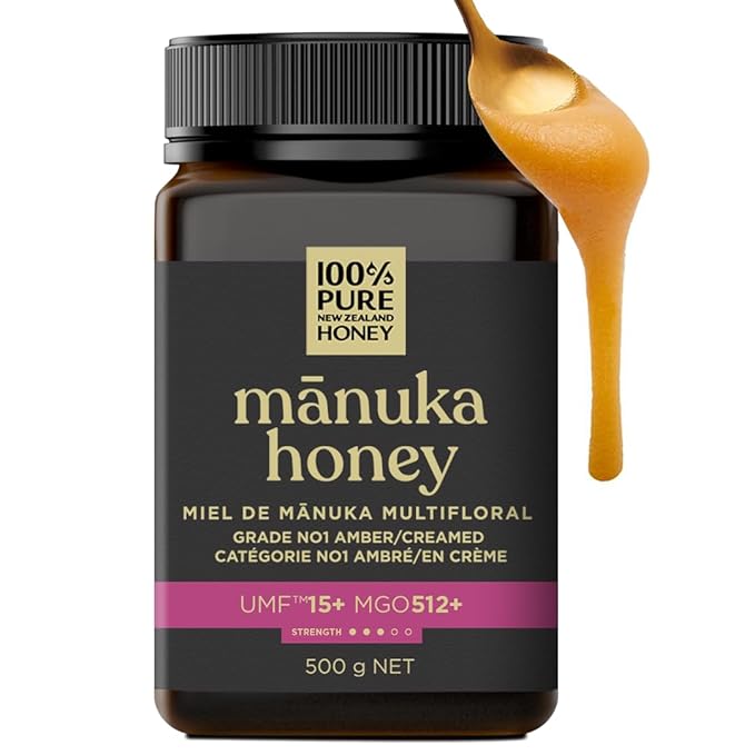 Manuka Honey UMF 15+ (MGO 512+) 100% Pure New Zealand - Certified Award Winning New Zealand Raw Manuka Honey Premium Grade, 17.6 Ounce (500g)