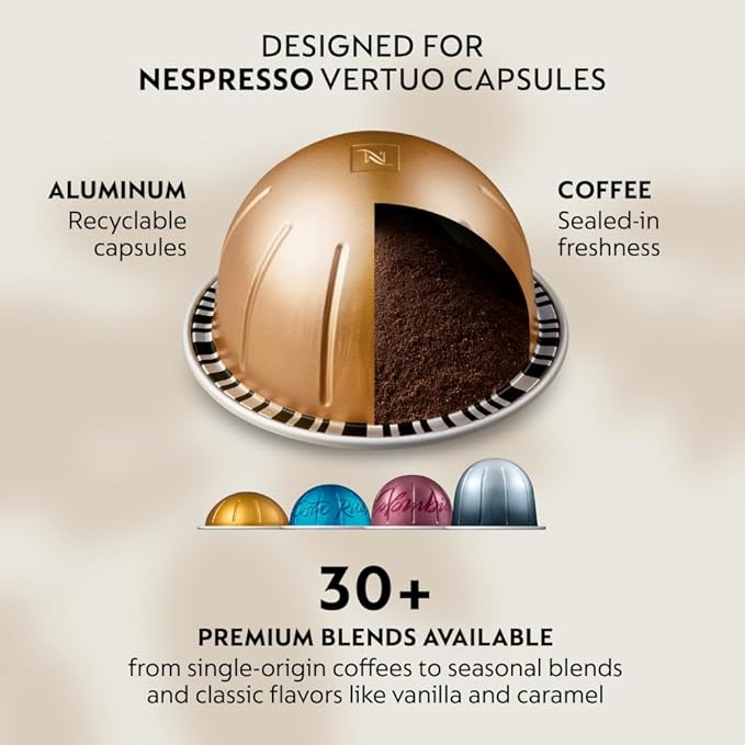Nespresso Vertuo Pop+ Coffee and Espresso Machine by De'Longhi, Pacific Blue