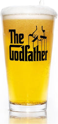 The Godfather Printed Pint Beer Glass - Officially Licensed, Premium Quality, Handcrafted Glassware, 16oz. - Perfect Collectible Gift for Movie Enthusiasts, Birthdays & Special Occasions