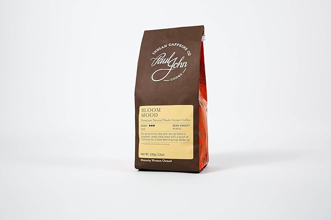 Bloom Mood | Dark Roast | Whole Bean Coffee | Aromatic with Cocoa & Almond Notes | 12oz