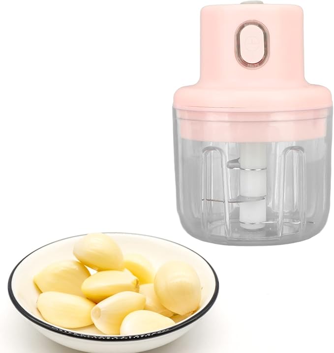 Electric Mini Garlic Chopper for Onion Ginger Small Food Processor 250ml