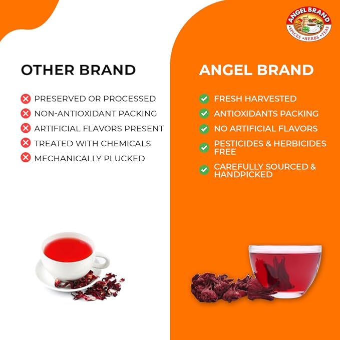 Angel Brand Sorrel Tea Bags 20 – Pack of 3 – Hibiscus Flower Tea for Refreshing Flavor &