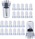 Esatto 24 Pieces Pour Spout Covers - Translucent Liquor Bottle Toppers, Universal Bottle Pour Dispenser, Liquor Bottle Covers Bottle Cover Dust for Home Kitchen Tools Supplies (Clear)