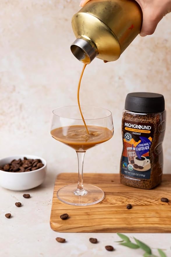 Highground Organic Regular Instant Coffee, Vegan, 3.53 Ounces (Pack Of 6)