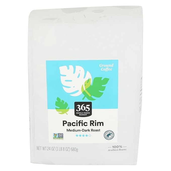 365 by Whole Foods Market, Pacific Rim Vienna Roast Ground Coffee, Dark Roast, 24 Ounce