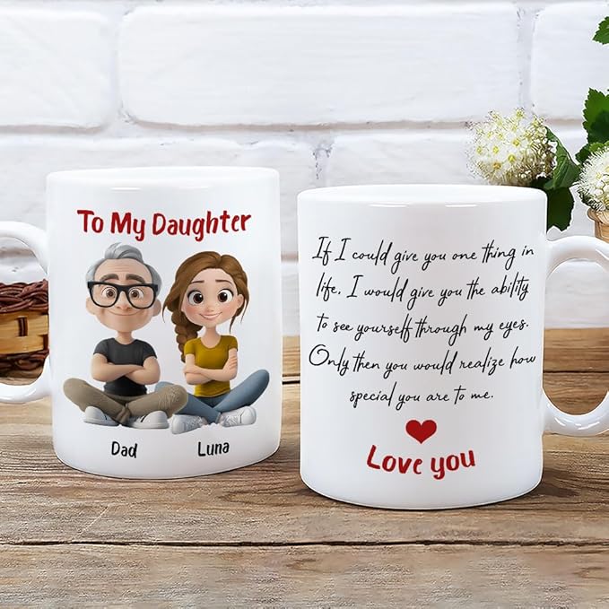 Wrappiness Personalized To My Daughter Coffee Mug from Dad - How Special You Are To Me Thoughtful Gift from Dad to His Girl on Birthday Christmas Mothers Day Wedding Graduation