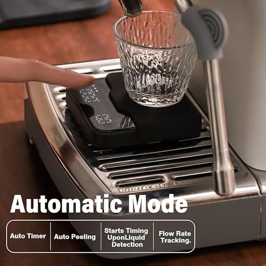 BOOKOO Coffee Scale with Storage Bag Esprosse with Timer Mini Digtial Coffee Scale Rechargeable with Auto Mode Flow Rate Mode Scale for Coffee APP Bluetooth Connection Coffee Bean Scale