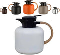 70oz constant temperature tea kettle, double-wall 304 stainless steel vacuum insulated tea kettle,ergonomic design, perfect for indoor and outdoor use (Off-White)