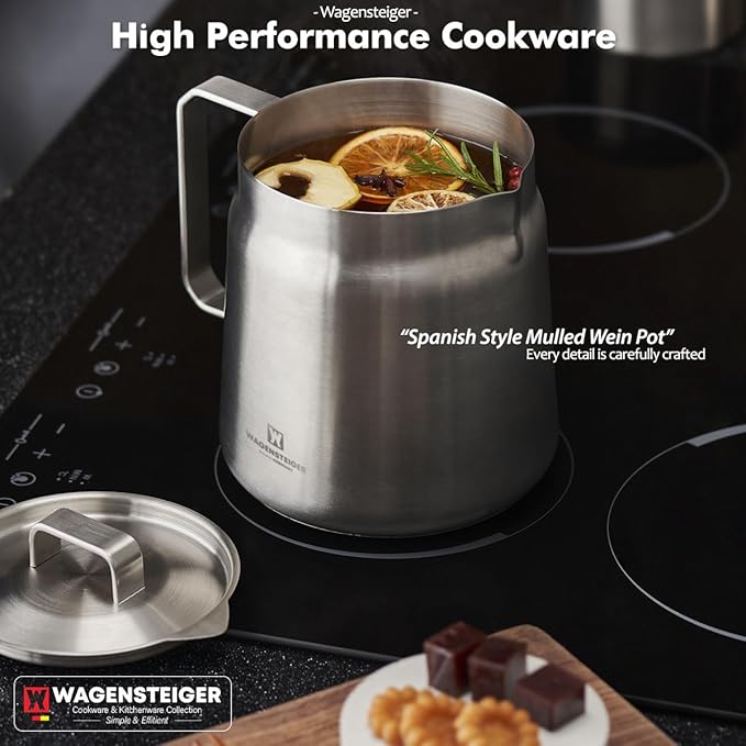 Stainless Steel Classic Tea Kettle 2.1 Quarts / 2 Liters, Multi-purpose Cooking Pot, Mini Milk Pan, Butter Warmer, On-the-go Saucepan, Ramen Pot, Stovetop Metal Tea/Coffee Pot (606)
