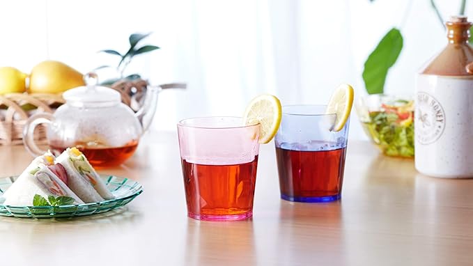 SCANDINOVIA - 13oz Unbreakable Premium Drinking Glasses Set of 6 - Made in Japan - Super Grade Acrylic Plastic - Perfect for Gifts - Dishwasher Safe - Cups Reusable Drinkware Tumblers Kids