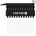 Syrup Pump for Coffee Syrup Bottles – 12-Pack Dispenser Pumps Fits 750ml / 25.4 oz Flavoring Syrup Bottles – Compatible with Torani & More – Black Coffee Syrup Dispenser Pump for Home & Cafe Use.