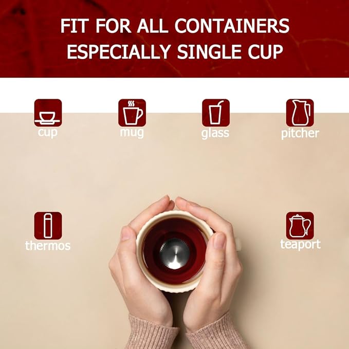 Tea Infuser For Loose Leaf Tea Drinkers, Extra Fine Mesh Tea Strainers 316 Stainless Steel, Tea Steeper, Tea Filter, Tea Diffuser For Rooibos/Black Tea/Herbs/Spices By Iruerti KTAD, 1.8*1.8*3.66'' (M)