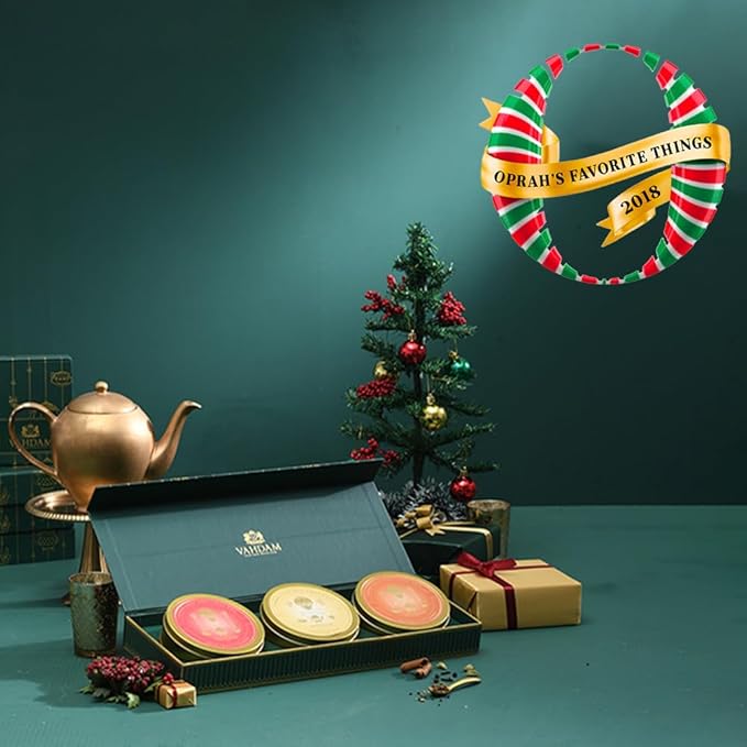 VAHDAM, Chai Tea Gift Set - Oprah's Favorite Chai Loose Leaf Tea in Tin Caddy Gift Box | Exotic Chai Tea Blends | Gluten Free, Non GMO | Christmas Tea Gifts