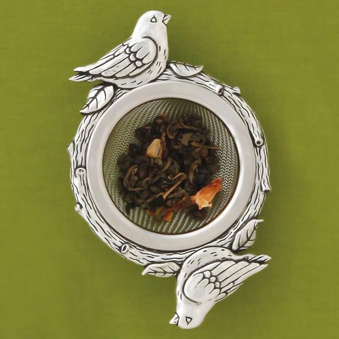 Basic Spirit Décor Tea Strainer - Birds lover Gift, Unique Home Design Decoration for Cocktails, Herbs, Coffee & Drinks
