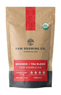 Kombucha.com Certified Organic Loose Leaf Rooibos & Tea - Kombucha Brewing Blends (Rooibos/Black/Green/White Tea Blend, 8 oz + 50 XL FILTER BAGS) - 30% Rooibos 70% Tea