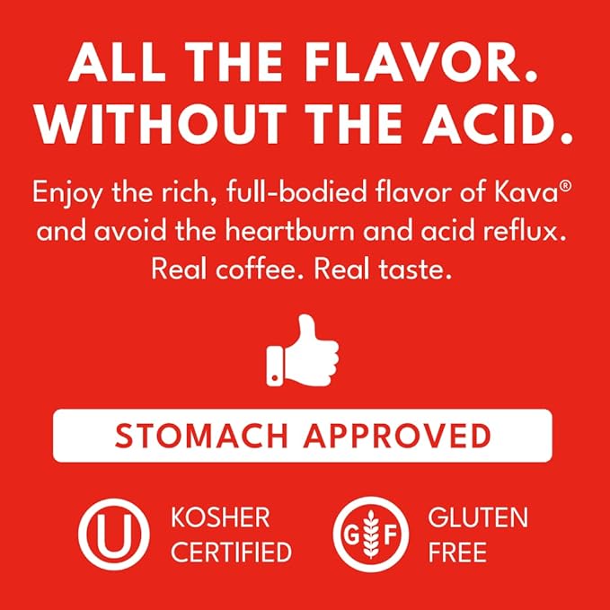 Kava Reduced Acid Instant Coffee, 4 Ounce