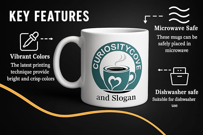 Personalized Coffee Mug | Custom Photo, Text, or Logo Cup (11oz, Orange Rim, Inner, and Handle) |Dishwasher & Microwave Safe |Unique Gift for Men & Women –Taza Personalizada