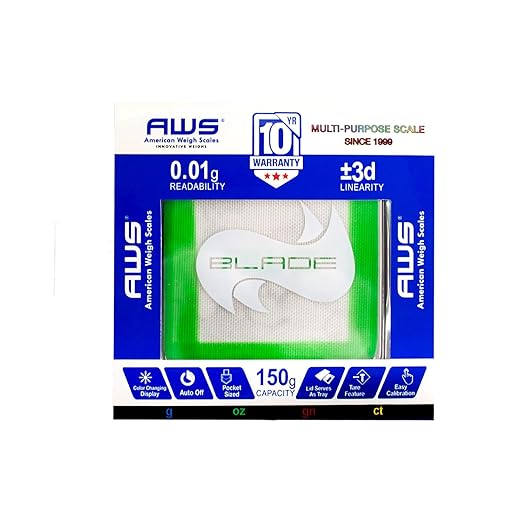 American Weigh Scales 150g x 0.01g Digital Pocket Scale - Blade Series | Precision Mini Scale 0.01g Accuracy, Pocket Gram Scale for Kitchen, Gold, Gems & Coin Scale, Smart Digital & Compact Scale