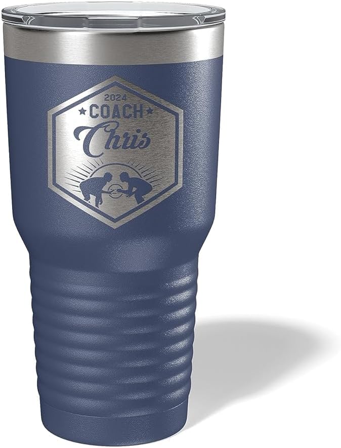 Wrestling Coach gifts, Tumbler, Coach tumbler, Wrestling gifts, Coach Beer glass, Coach gift, Coach gifts, Wrestling Coach (Wrestling Hexagon, Navy, Wrestling Hexagon 30oz Black)