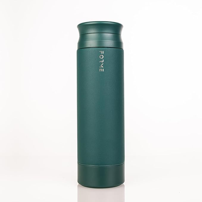 FORME - Blender Shaker Bottle, Leakproof Double Insulated Stainless Steel, Noiseless Shaker Bottle for Hot & Cold Drinks with Supplement Storage, Ideal for Protein & Shakes (Jungle, 16.9 oz)
