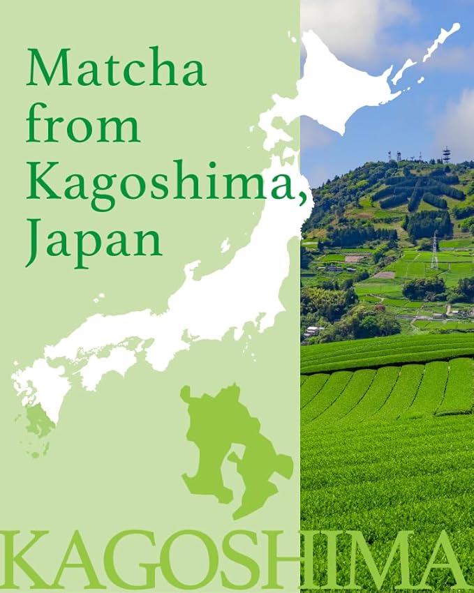 Kirishima Kagoshima Matcha, Organic Green Tea Powder, Ceremonial Grade, Teahouse Edition Premium First Harvest, Japanese origin (1.06 Ounce Tin)