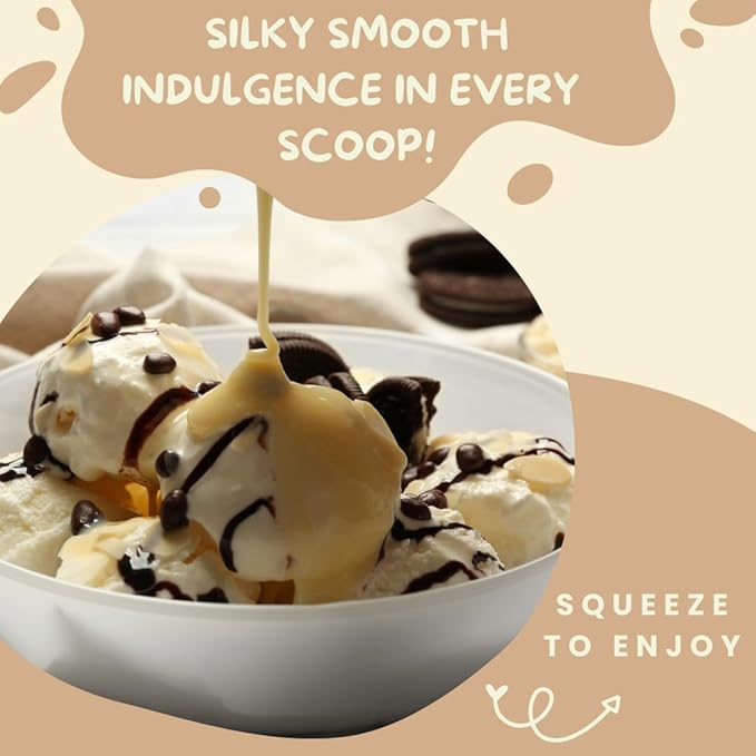 Alma Gourmet White Chocolate Topping Sauce Imported From Italy - Sweet Creamy White Chocolate Topping Ideal For Ice Cream, Waffles, Pancakes, Crepes, Pastries, Cakes, Overnight Oats, Drinks & Lattes - Convenient Squeeze Bottle - 17.6oz (500g) - Pack of 2