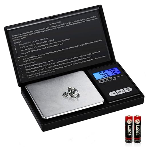 Portable Digital Scale 200g x 0.01g Accuracy,Weighing Electronic Scales Jewelry Scales Mini Digital Grams Scale Small Food Scale Ounces Grains Scale 200g Digital Pocket Gram Scale(Digital Scale)