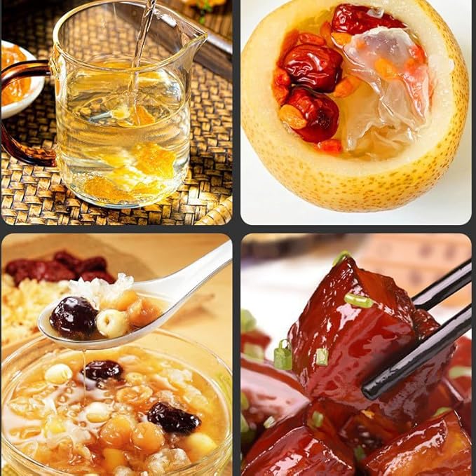 Yellow Rock Sugar(358g Each) | Natural Sweetener for Baking, Tea & Asian Cuisine | Healthy Sugar Alternative for Home Cook.黄冰糖 (Pear juice flavor)