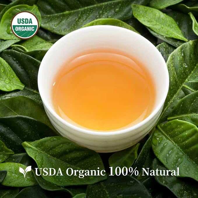 ZenVerdant USDA Organic Gunpowder Tea, 12oz Loose Leaf | Longjing Dragon Well Infused | Resealable Pouch & Smooth Umami