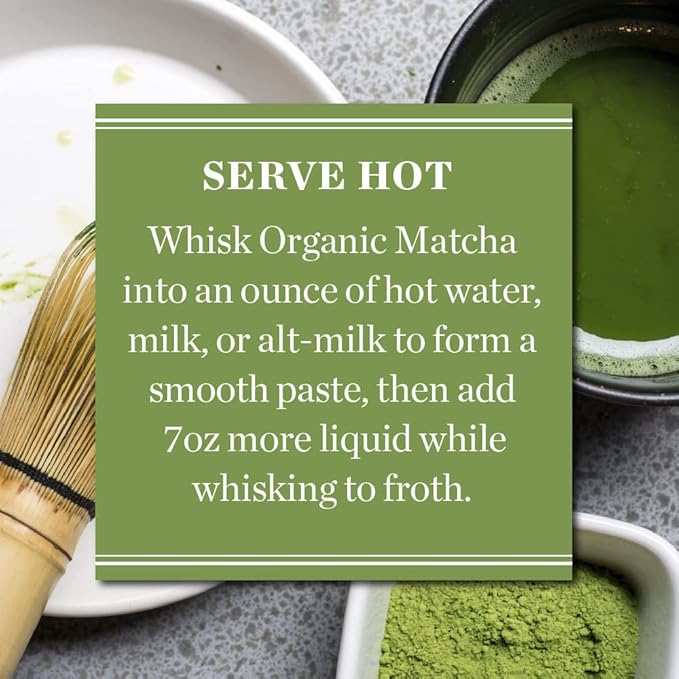 Mighty Leaf Organic Matcha Green Tea Powder, 100% Japanese Matcha, Unsweetened, 3 oz Bag