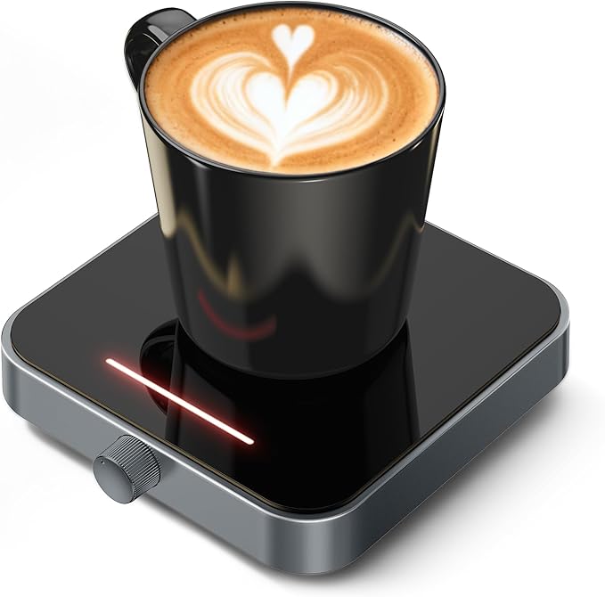 Maestri House Mug Warmer, Electric Coffee Cup Warmer for Desk with 3-Temp Settings,Auto Shut Off, Constant Temperature Heating for Beverage, Milk, Tea and Hot Chocolate at Home & Office (Space Gray)