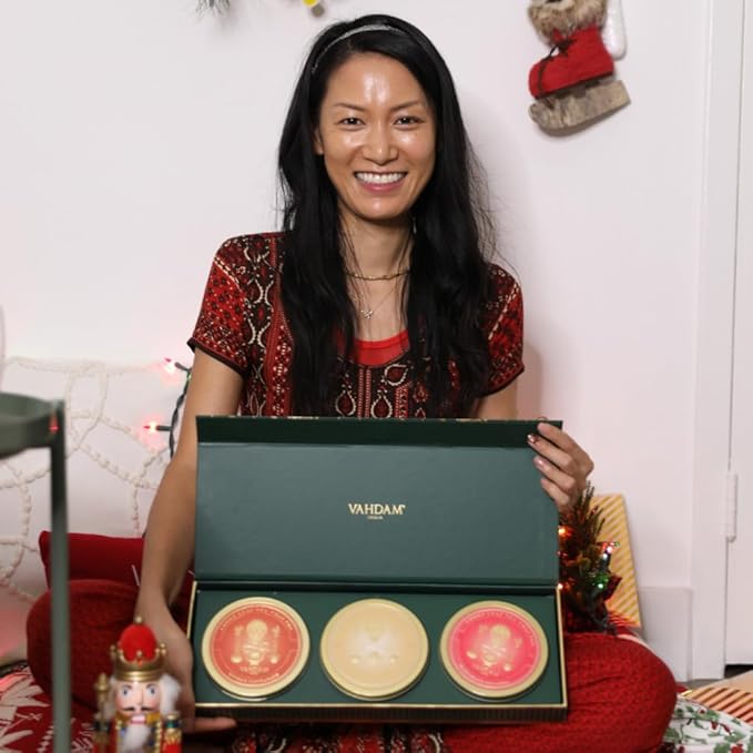 VAHDAM, Chai Tea Gift Set - Oprah's Favorite Chai Loose Leaf Tea in Tin Caddy Gift Box | Exotic Chai Tea Blends | Gluten Free, Non GMO | Christmas Tea Gifts