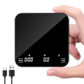 Digital Coffee Scale with Timer/Tare, 2kg/0.1g Precision Espresso Scale, Food Scale Rechargeable, Multiple Modes: Pour-Over/Espresso/Water Flow Speed, LED Display Kitchen Scale with g/oz/ml