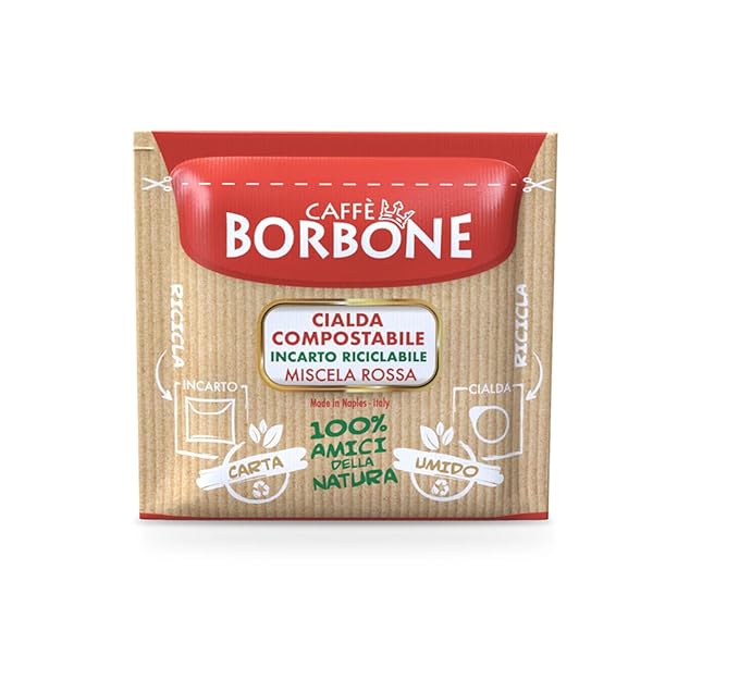 Caffè Borbone Espresso Paper Pods, Red Blend, Strong and Creamy, Dark Roast ESE Pods, Authentic Italian Espresso - 150 Count