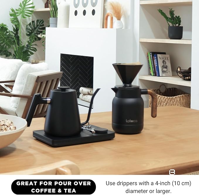 Aura Thermal Coffee Carafe Tea Pot for Keeping Hot & Iced Cold - Vacuum Insulated - Thermos Water Pitcher - Beverage Dispenser - Leakproof Cool touch handle - BPA Free - 1 Liter - Stainess