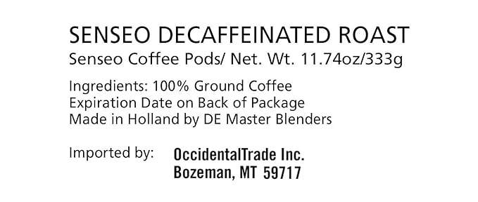 Senseo Decaf Medium Roast Coffee Pods – 96 Count (2 Packs) – Smooth & Balanced Flavor with Rich Crema – Single-Serve Compostable Coffee Pads Compatible with Senseo & PeleCom Machines