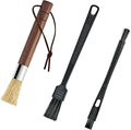 Coffee Grinder Cleaning Brush Set, Espresso Machine Brush Cleaner Tool with Walnut Wood Handle and Natural Bristles for Barista Home Kitchen