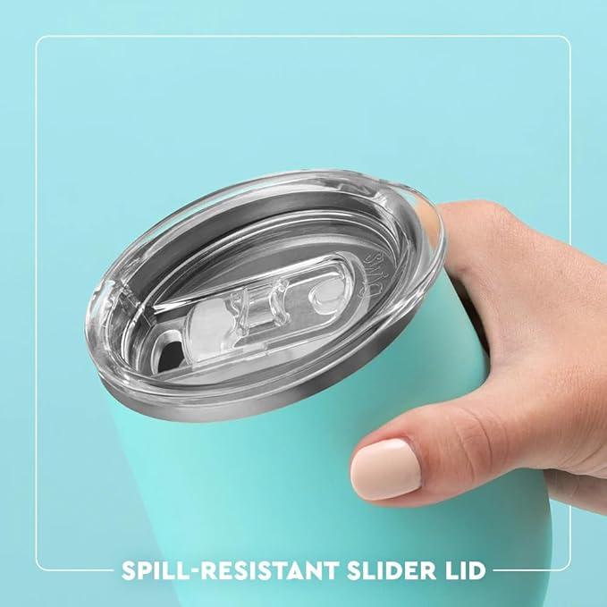 Swig Life 12oz Wine Tumbler with Lid, Stainless Steel, Dishwasher Safe, Portable, Triple Insulated Wine Tumbler (Under the Sea)