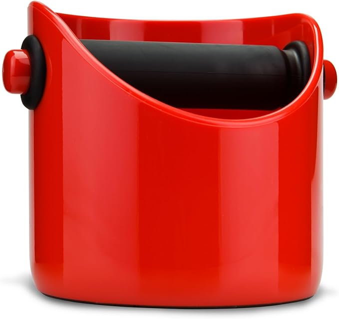 Dreamfarm Grindenstèin Sturdy, Compact, Modern Space-Saving Espresso Coffee Grind Knock Box - Red