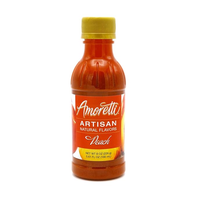 Amoretti - Natural Peach Artisan Flavor Paste, 2.2 lbs, Perfect For Ice Cream, Beverages, Cakes, and more, Preservative Free, Vegan, Gluten Free, No Artificial Sweeteners, Highly Concentrated