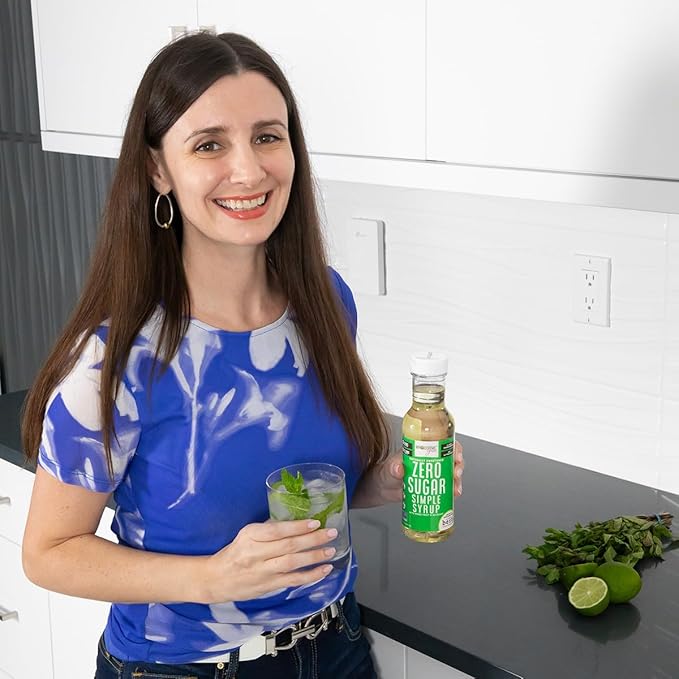 Wholesome Yum Keto Simple Syrup - Skinny Sugar Free Simple Syrup With Monk Fruit & Liquid Allulose - Natural Sweetener For Drinks, Cocktails, Coffee, & Cooking - Low Carb, Gluten Free (12 fl oz)