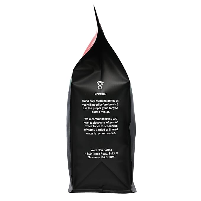 Volcanica Mint Mocha Flavored Decaf Coffee, Whole Bean, Fresh Roasted, 16-ounce