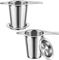 2PCS Tea Infuser for Loose Leaf Tea, BOMANSIN BOMS Loose Leaf Tea Steeper Strainer with Double Handles, Extra Fine Mesh Ball Infusers, Diffuser Holder Filter for Mugs, Tea Strainers for Loose Tea