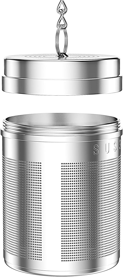 2 Pack 18/8 Stainless Steel Tea Infuser, Extra Fine Mesh Tea Infusers for Loose Tea, Tea Strainer Steeper Filter for Brew Tea, Spices & Seasonings (2)