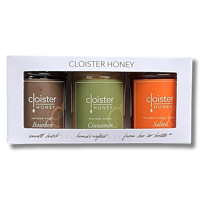 Cloister Honey Trios - Fan Favorite (3 x 3 oz) | Hand Crafted | Raw Artisan Honey | 100% Pure, Raw & Unfiltered | All Natural | Made in USA |
