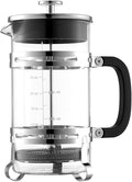 French Press Coffee Maker, 34oz Borosilicate Glass, Stainless Steel Filter