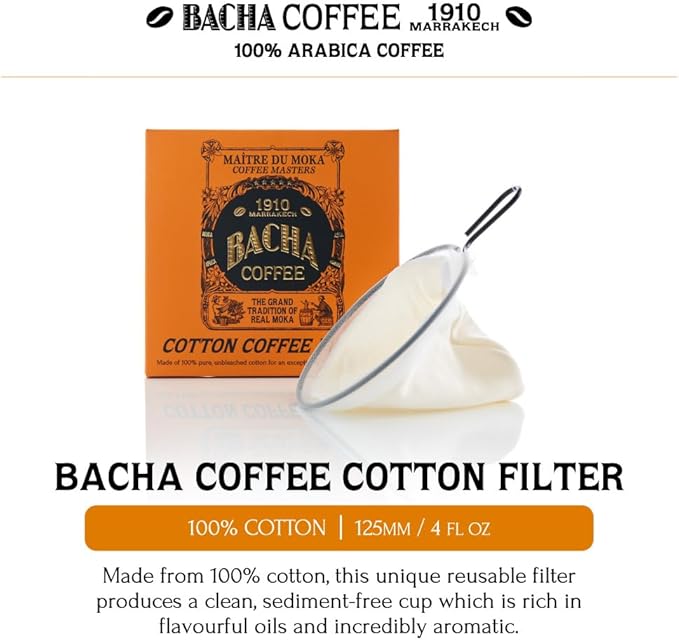Bacha Coffee | 100% Coffee Cotton Filter, 125mm/4 fl oz, Cloth