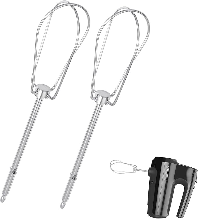 2 Pack Hand Mixer Attachments Beaters Compatible with BLACK and DECKER Electric Hand Held Mixer, Stainless Steel Replacement Parts, Beaters Electric Mixer Parts Accessories