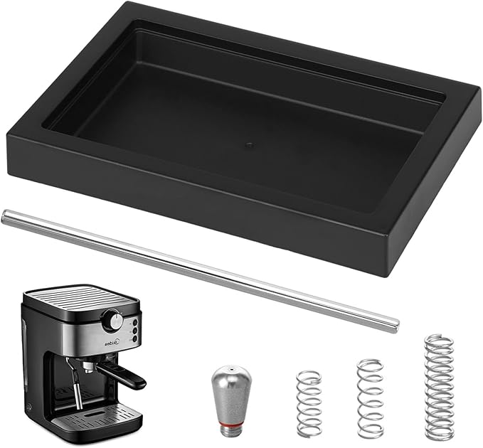 Low Profile Thin Drip Tray and One Single Hole Steam Tip 6 Bar 9 Bar 12 Bar OPV Spring Modification Kit with Long Stainless Steel Tube, Compatible with Pro Gaggia Classic Espresso Coffee Machine